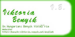 viktoria benyik business card